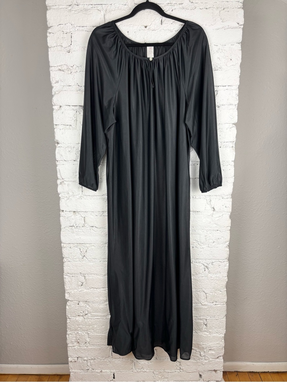 Vintage Union Made Black Maxi Nightgown